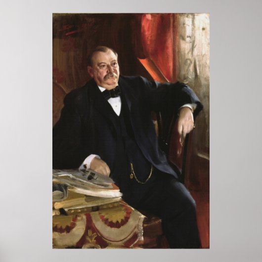 GROVER CLEVELAND Portrait von Anders Leonard Zorn Poster (Vorne)