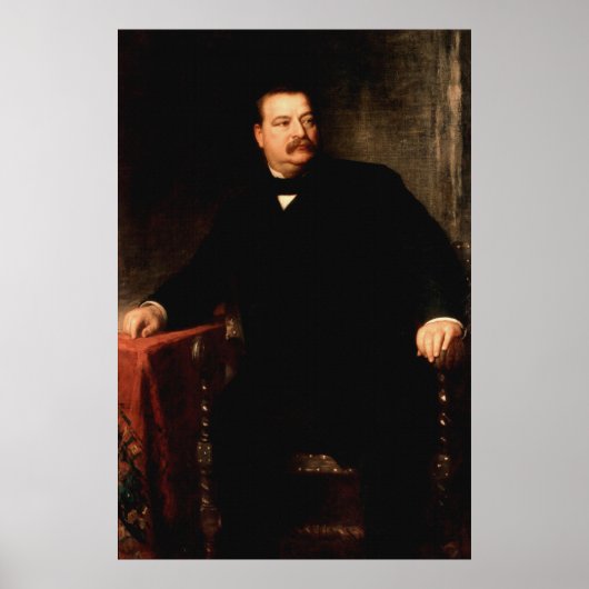 GROVER CLEVELAND Portrait von Eastman Johnson Prin Poster (Vorne)