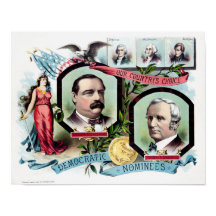 Grover Cleveland und Thomas Hendricks Election Pri