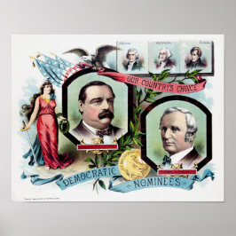 Grover Cleveland und Thomas Hendricks Election Pri Poster