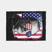 Grover Cleveland US-Flagge 4. Juli Fleecedecke (Vorderseite (Horizontal))