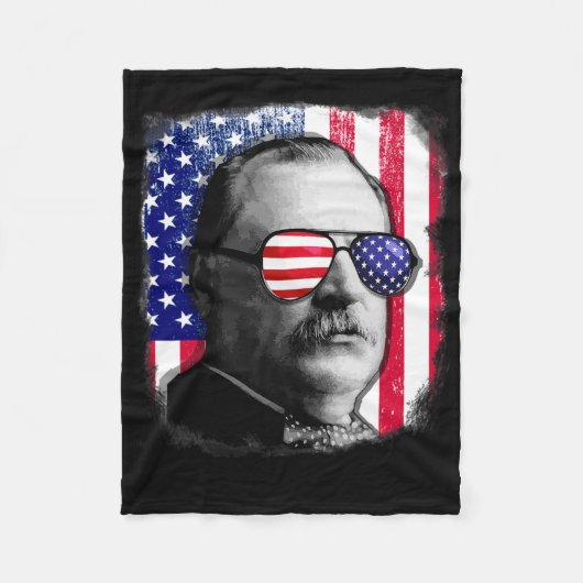Grover Cleveland US-Flagge 4. Juli Fleecedecke (Vorderseite)