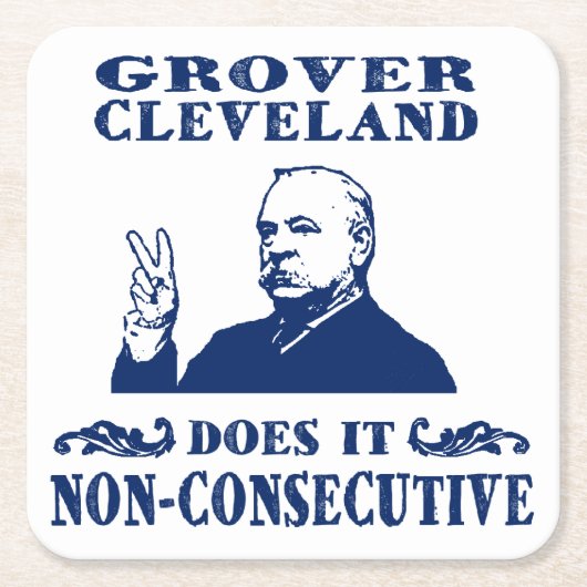 Grover- ClevelandUntersetzer Rechteckiger Pappuntersetzer (Vorderseite)
