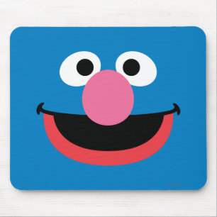 Grover Face Art Mousepad