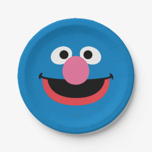 Grover Face Art Pappteller