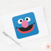 Grover Face Art Quadratischer Aufkleber (Umschlag)