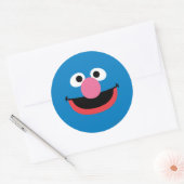 Grover Face Art Runder Aufkleber (Umschlag)
