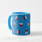 Grover Flausch-Gesicht-Muster Tasse (Vorderseite Links)