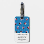 Grover Furry Face Muster Gepäckanhänger (Rückseite vertikal)