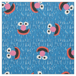 Grover Furry Face Muster Stoff