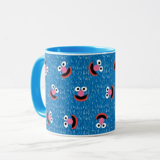 Grover Furry Face Muster Tasse (Vorderseite Links)