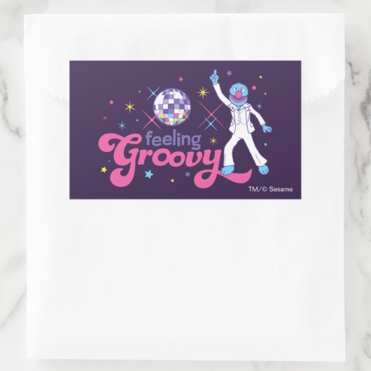 Grover | Gefühl Groovy Rechteckiger Aufkleber (Tasche)