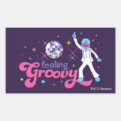 Grover | Gefühl Groovy Rechteckiger Aufkleber (Vorderseite)