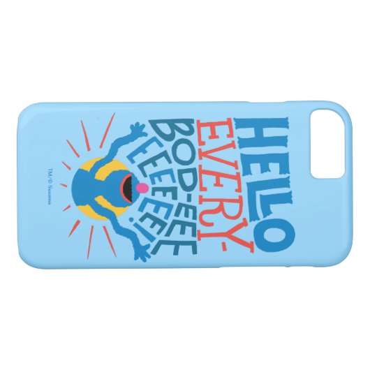 Grover Hello Case-Mate iPhone Hülle (Rückseite (Horizontal))