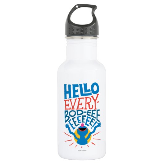 Grover Hello Edelstahlflasche (Vorderseite)