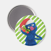 Grover mit Weihnachtsmannmütze Magnet (Vorderseite/Rückseite)