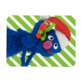Grover mit Weihnachtsmannmütze Magnet (Horizontal)