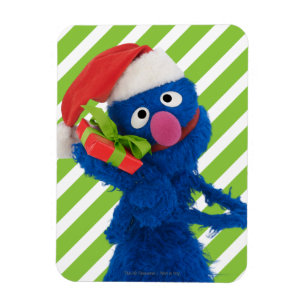 Grover mit Weihnachtsmannmütze Magnet