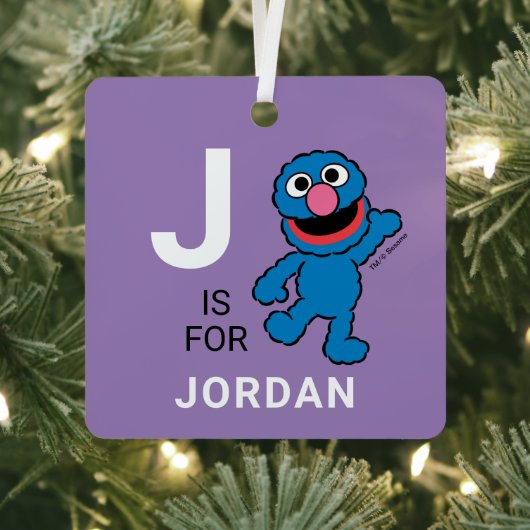 Grover | Personalisierter Name mit Foto Ornament Aus Metall (InSitu)