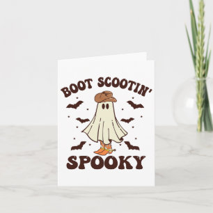 Grovvy Halloween Niedlich Ghost Funny Boot Scootin Karte