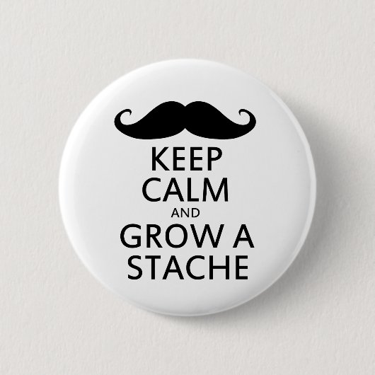 Grow a Stache Button (Vorderseite)