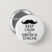 Grow a Stache Button (Vorne & Hinten)