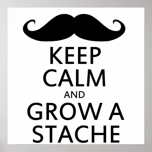 Grow a Stache Poster (Vorne)