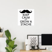 Grow a Stache Poster (Heimbüro)