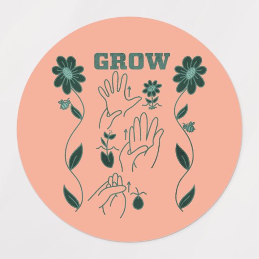 Grow - ASL-Design Etiketten (Design 2)