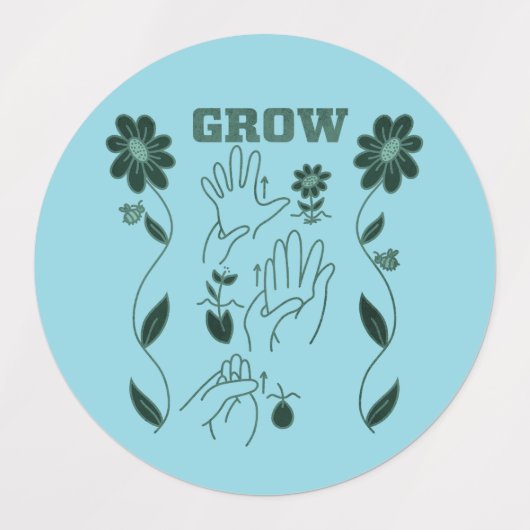 Grow - ASL-Design Etiketten (Design 1)