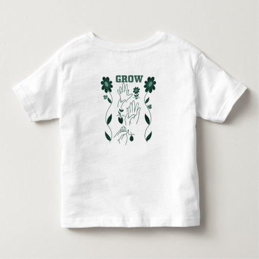 Grow - ASL-Design Kleinkind T-shirt (Rückseite)