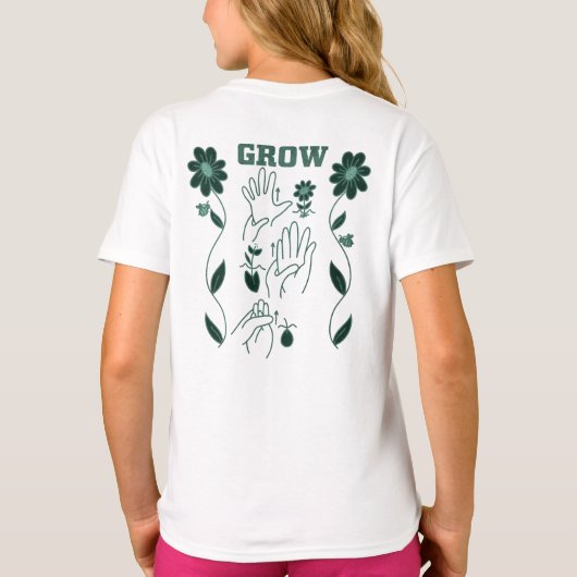 Grow - ASL-Design T-Shirt (Rückseite)