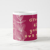 Grow At Your Own Pace Botanical High Frequency Mug Jumbo-Tasse (Vorderseite)
