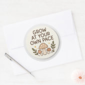 Grow At Your Own Pace Mushroom Sticker (Umschlag)