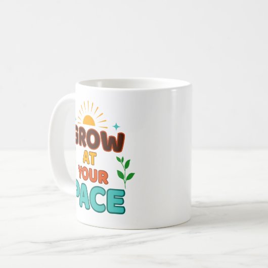 Grow at Your Pace - Mug Kaffeetasse (Vorderseite Links)