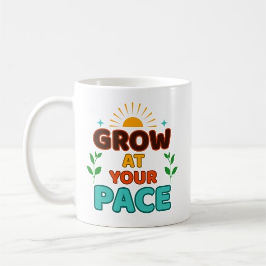 Grow at Your Pace - Mug Kaffeetasse (Links)