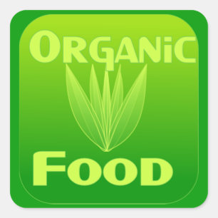 Grow, Eat, Kaufen Bio Lebensmittelaufkleber Quadratischer Aufkleber