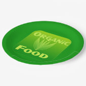 Grow, Eat, Kaufen Sie Bio Lebensmittelplatte Pappteller (Schrägansicht)