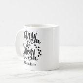 Grow Em Show Em Lamm Eigener Name Kaffeetasse (Vorderseite Links)