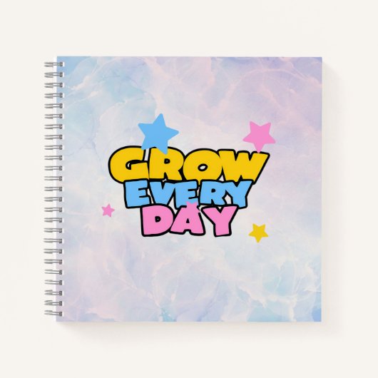 Grow Every Day Star Notizblock (Vorderseite)