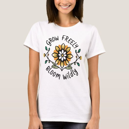 Grow Freely Bloom Willy T-Shirt (Vorderseite)