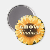 Grow Freundness Sonnenblume Magnet (Vorderseite/Rückseite)