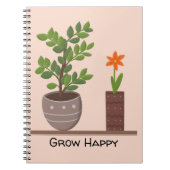 Grow Happy Pflanze Journal Notizblock (Vorderseite)