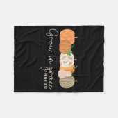 Grow In Grace Pumpkins Fall Thanksgiving Christian Fleecedecke (Vorderseite (Horizontal))