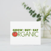Grow, kaufen, Bio essen Postkarte (Stehend Vorderseite)
