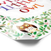 Grow Kleine Eule Aquarell Fotodruck (Ecke)