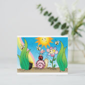Grow mit mir! Grandit avec moi! 2 Postkarte (Stehend Vorderseite)