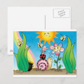 Grow mit mir! Grandit avec moi! 2 Postkarte (Vorne/Hinten)