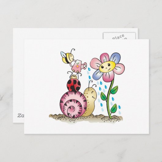 Grow mit mir! Grandit avec moi! Postkarte (Vorne/Hinten)