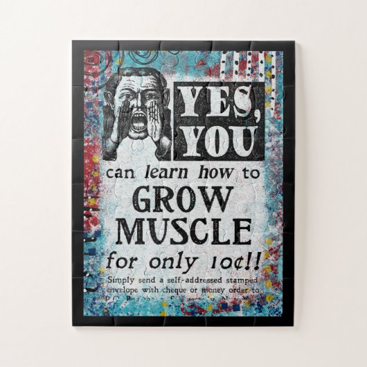 Grow Muscle - Funny Vintage Ad Puzzle (Vertikal)
